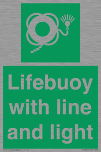 Lifebuoy with line and light